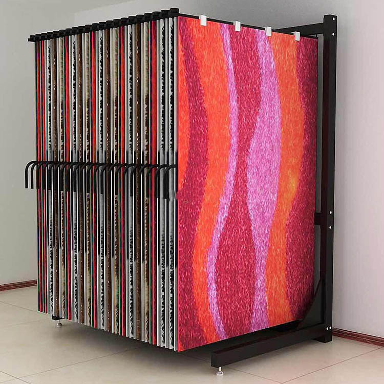 Metal rug rack carpet sample display stand 